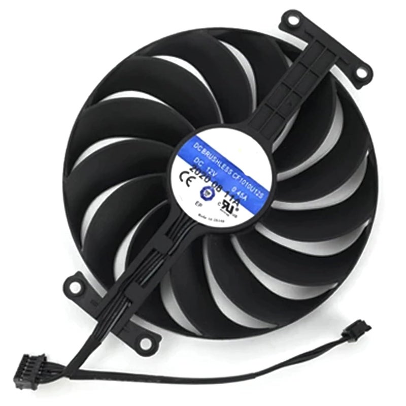 WLQTKST Graphics Card Cooling Fan Replacement for ASUS ROG Strix RTX 3060Ti 3070 3070Ti 3080 3080Ti 3090 Gaming RX 6700XT 6800 Series 95mm CF1010U12S 12V 0.45A 7 Pin Video Card Cooler Fans GPU Fan (Fan-2) - Image 1
